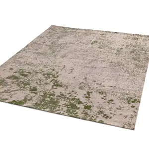 Green Outdoor Rug, Abstract Stain-Resistant Rug For Decks Garden Balcony, 8mm Modern Outdoor Area Rug-120cm X 170cm