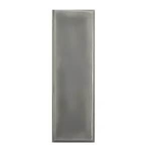 Laura Ashley Mason Steel Grey Gloss Brick effect Ceramic Wall Tile Sample