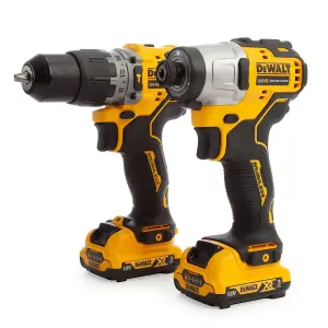 Dewalt 12v Brushless Compact Twin Pack Combi Drill Impact + X3 12V 3Ah battery