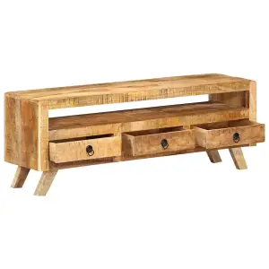 Berkfield TV Cabinet 110x30x40 cm Solid Mango Wood