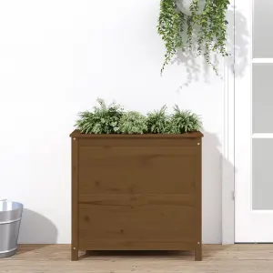 Berkfield Garden Planter Honey Brown 82.5x40x78 cm Solid Wood Pine