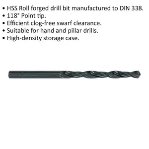 5 Pack 12.5mm HSS Drill Bits for Hand and Pillar Drills - Durable and Efficient