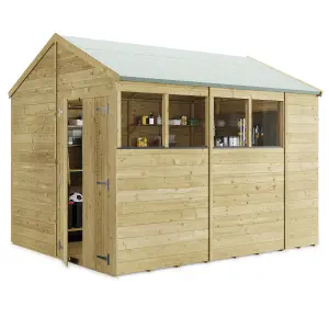 BillyOh Switch Tongue and Groove Apex Wooden Shed - 10x8 Windowed - 15mm Thickness