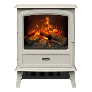 Dimplex Evandale 2000W Matt Pebble Cast iron effect Electric Stove (H)580mm (W)440mm