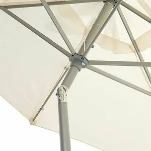 2M Garden Crank & Tilt Cream Parasol