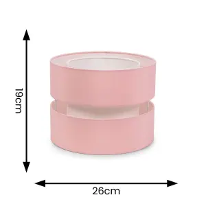 ValueLights Sophia Small Easy Fit Ceiling Light Shade 2 Tier Pendant Drum Lampshade - Blush Pink - Bulb Included