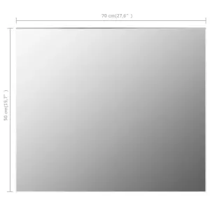 Berkfield Frameless Mirror 70x50 cm Glass