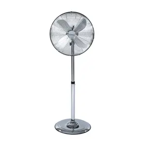 Oypla Electrical 16" Inch 40cm Chrome Metal Pedestal 3 Speed Stand Fan Cooling