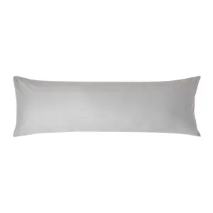 Homescapes Silver Grey Egyptian Cotton Housewife Body Pillowcase 200 TC