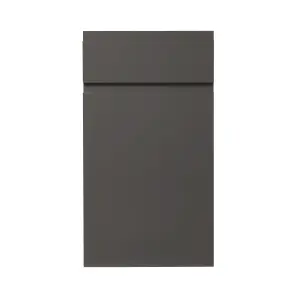 GoodHome Garcinia Integrated handle Gloss anthracite Contemporary Door & drawer 400mm