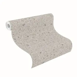 Rasch ROCKNROLLE Grey Stone Pebbles Wallpaper Modern Textured Paste The Wall