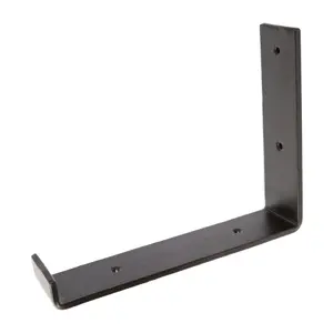 Hammer & Tongs Scaffold Board Iron Shelf Bracket - D235mm - Black - Pack of 2