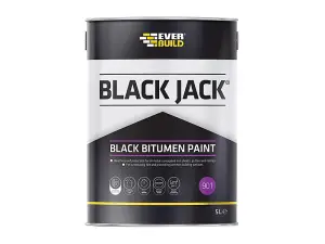 Everbuild 90105 Black Jack 901 Black Bitumen Paint 5 litre EVB90105