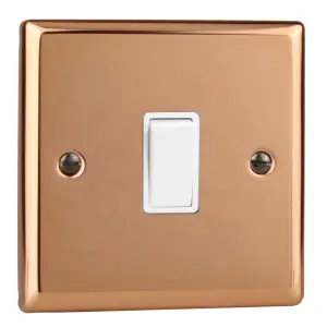 Varilight 1-Gang 10A Intermediate Rocker Switch Polished Copper