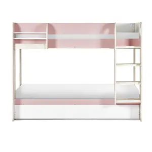 Anguiano Single (3') Standard Bunk Bed with Trundle Brown/White