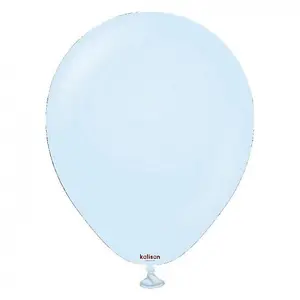 Kalisan Macaron Latex Balloons (Pack Of 100) Baby Blue (12 Inch)