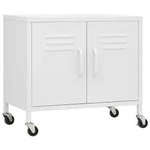 Berkfield Storage Cabinet White 60x35x56 cm Steel