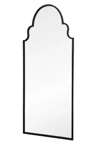 MirrorOutlet The Arcus Black Arched Leaner Wall Garden Mirror 180 x 70CM