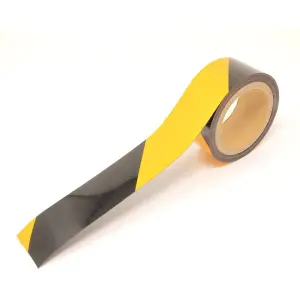 MagFlex Flexible Yellow and Black Magnetic Hazard Warning Tape - 50mm Wide - 5m Length