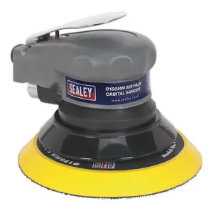 Sealey Air Palm Orbital Sander With Soft Rubber Handgrip 150mm 10000RPM SA08