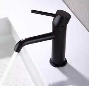 Aquarius RF-Series Cold Start Mono Basin Mixer Tap inc Waste Matt Black