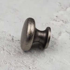 35mm Antique Pewter Round Cabinet Knob