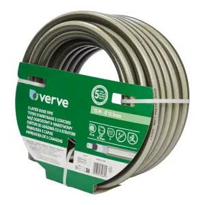 Verve Green 5-layer reinforced hose pipe (D) ½" x (L)15m