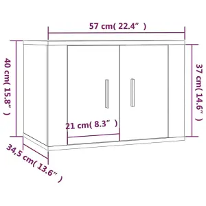 Berkfield 3 Piece TV Cabinet Set High Gloss White Engineered Wood