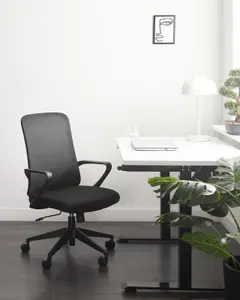 Beliani Retro Office Chair Black EXPERT