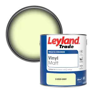 Leyland Trade Vinyl Matt Walls & Ceilings Emulsion Paint (S 0520-G50Y) 2.5L