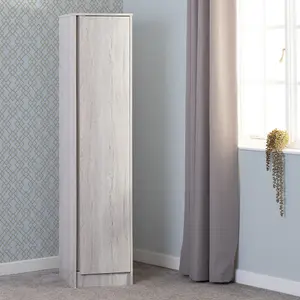 Malvern 1 Door Wardrobe in Urban Snow Hanging Rail and Shelf