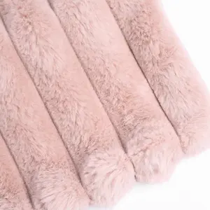 Faux Fur Hot Water Bottle Ribbed Fluffy Fleece Supersoft Warmer, Blush