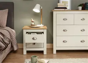 Loretta 2 Drawer Bedside Table Zipcode Design Colour: Cream