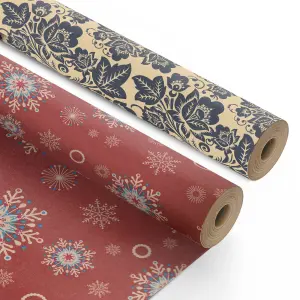 Kraft & Co 2 Pack Christmas Wrapping Paper Roll  (Wonderland)