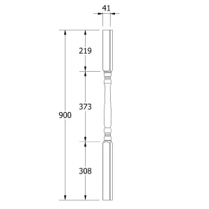 Cambridge Pine Colonial Stair Spindle Trade Box of 20 (H) 900mm x (W) 41mm