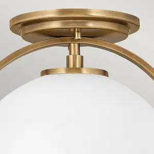 Luminosa Hinkley Somerset Globe Ceiling Light Heritage Brass