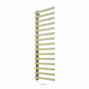 Right Radiators Prefilled Electric Heated Towel Rail Designer Ladder Warmer Rads - 1600x600mm Brushed Brass