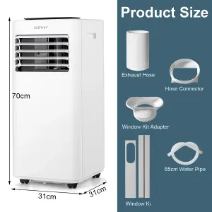 Costway 9000 BTU Portable Air Conditioner 5-in-1 Air Cooling Heating Fan Dehumidifier WIFI