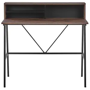 Home Office Desk Dark Wood HARISON