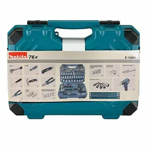 Makita E-10899 76 Piece Maintenance Kit Hand Tool Socket Set Wrench Plier Hammer