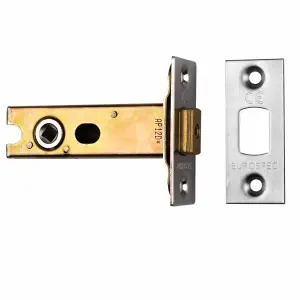 76mm Heavy Duty Tubular Deadbolt Lock - Bright Stainless Steel Bathroom Privacy