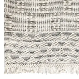 Natural Geometric Kilim Luxurious Modern Wool Moroccan Handmade Rug for Living Room and Bedroom-200cm X 280cm