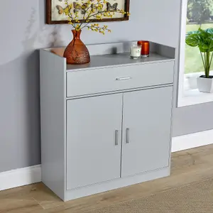 Home Source Novara Grey 2 Door Shoe Storage Cabinet