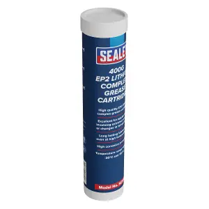 Sealey EP2 Lithium Complex Grease Cartridge Corrosion Protection 400g SCS106