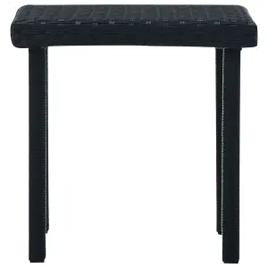 Berkfield Garden Tea Table Black 40x40x40 cm Poly Rattan