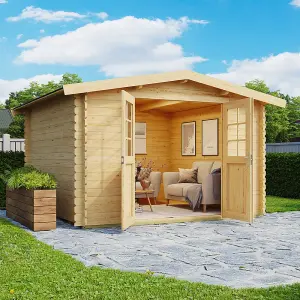 Lasita Osland Australia 34mm Log Cabin - 2.8m x 2.8m - Apex Roof Garden Building