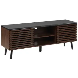 Beliani Traditional TV Stand Black PERTH