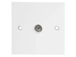 Premium White Coaxial TV Socket for Modern Home Entertainment Systems