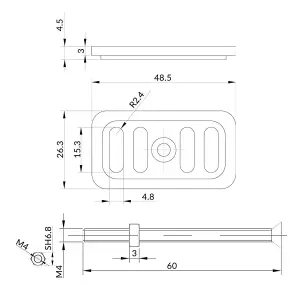 Nes Home Bronze Stainless Steel Kitchen Basin Sink Decorative Overflow Cover Plate & Bolt