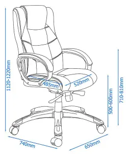 Northland Office Chair with high back in black